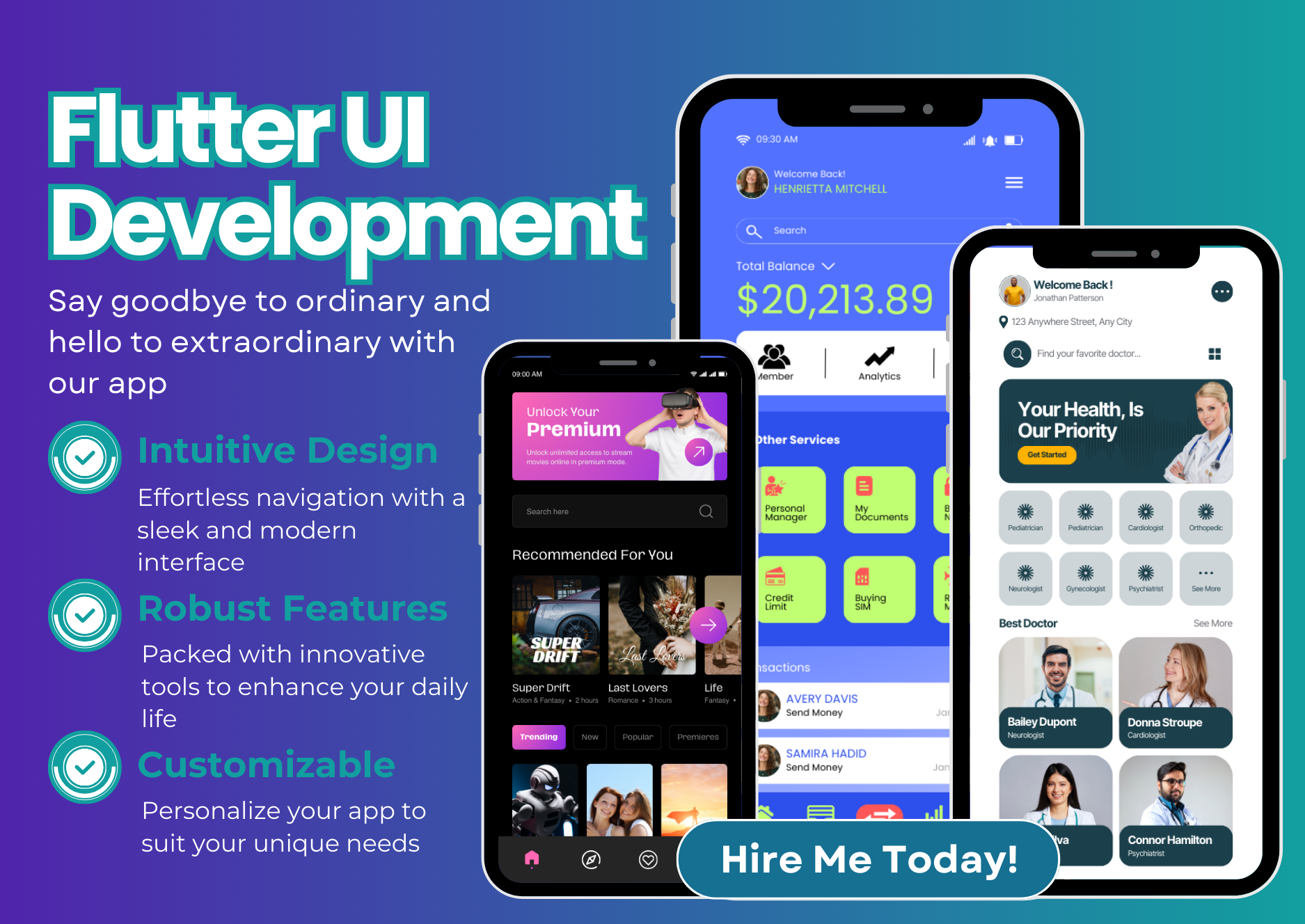 Flutter Ui Design & Development